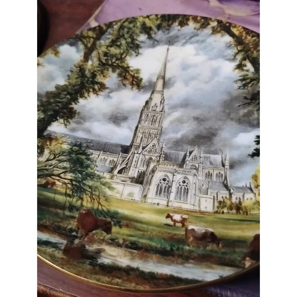 John Constable Salisbury Cathedral Decorative Plate Collectable Staffordshire